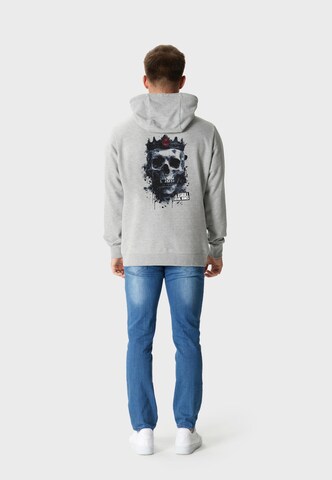 Oldskull Kapuzensweater 'Xtreme Royal Skull Graphic' in Grau