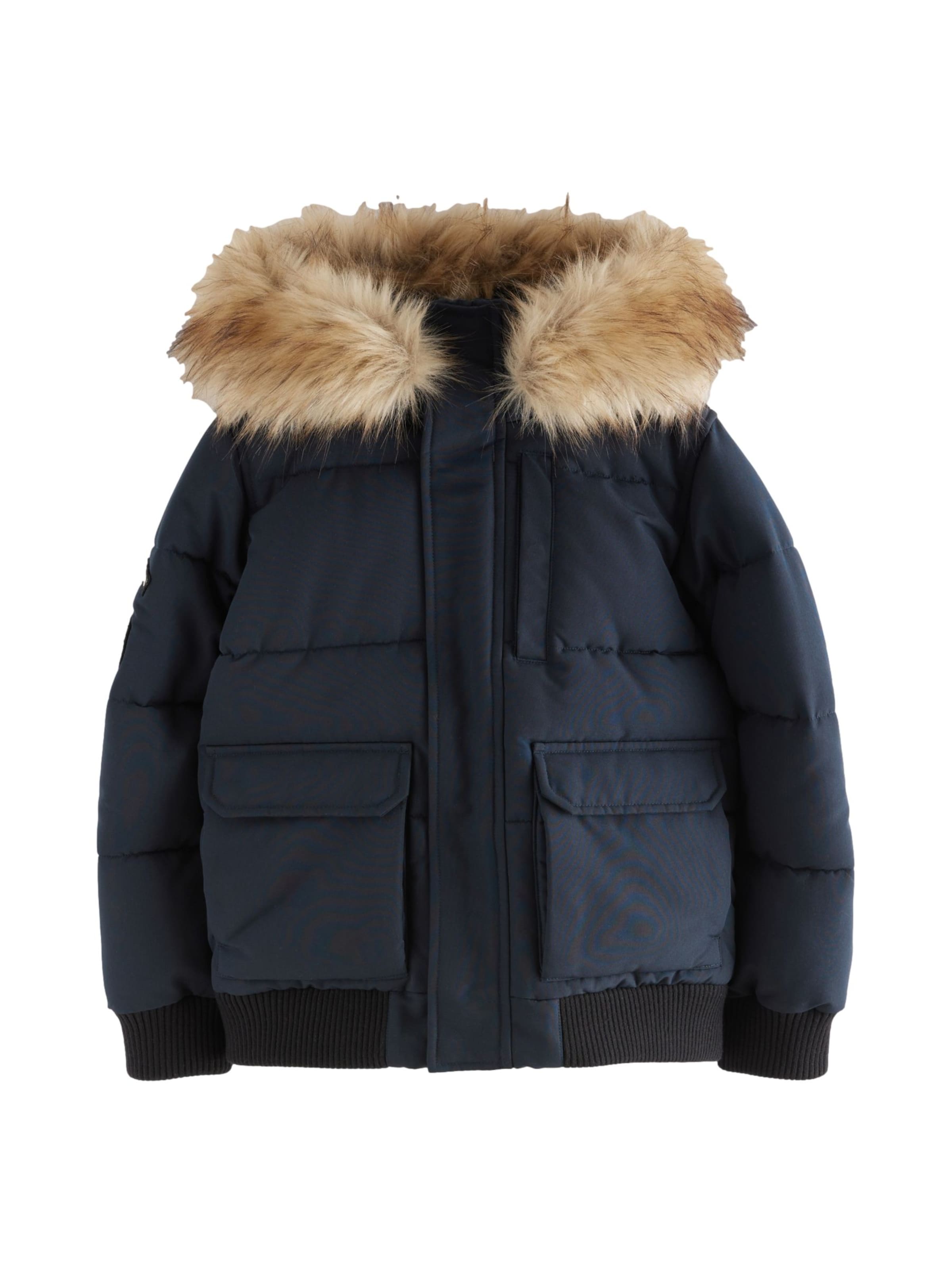 mėlyna Superdry Žieminė striukė 'Everest': priekis