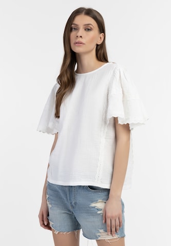 DreiMaster Vintage Blouse in White: front