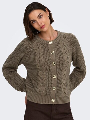 Cardigan 'JDYCARMELLA' JDY en marron : devant