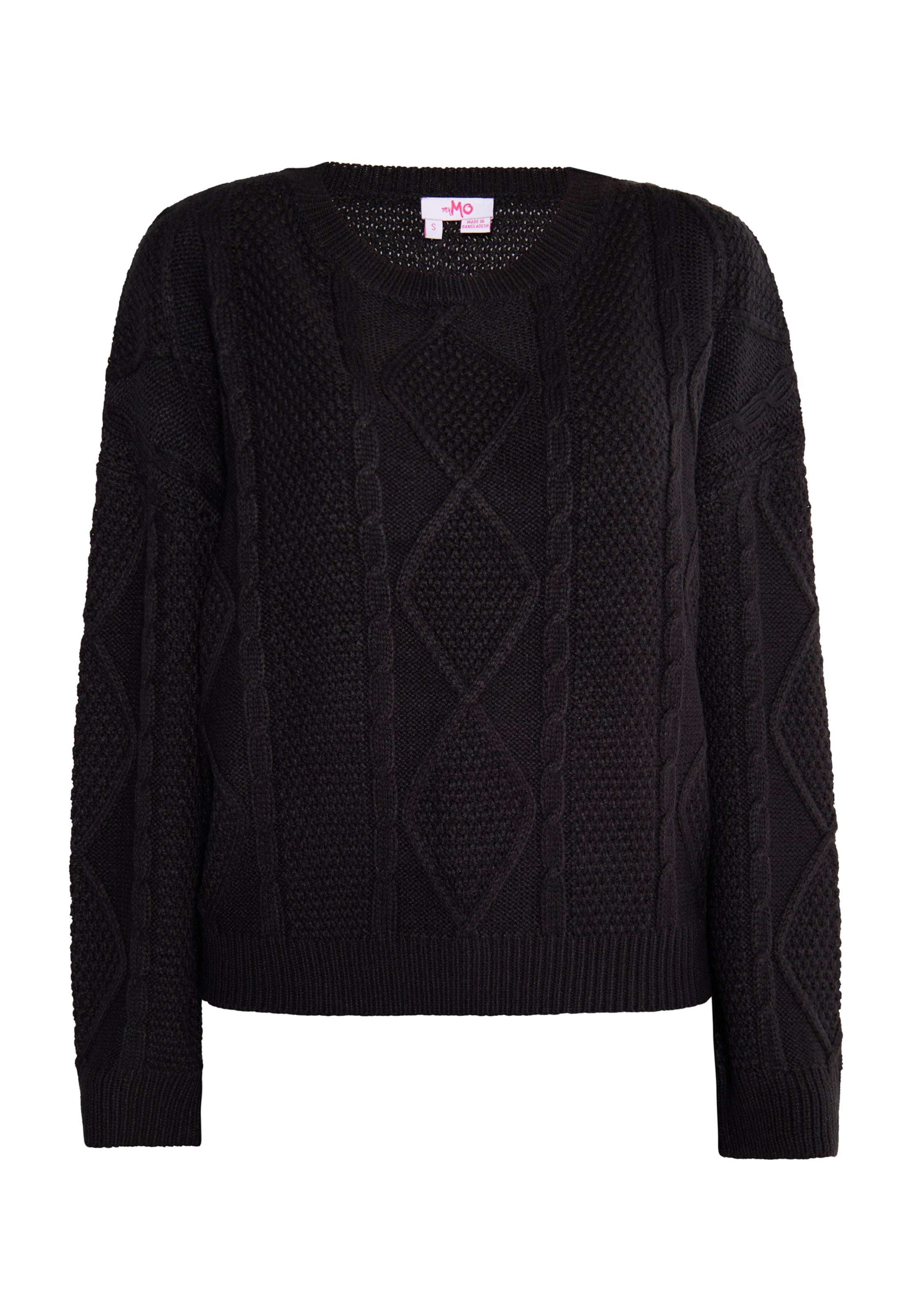 MYMO Pulover 'Biany' | črna barva: sprednja stran