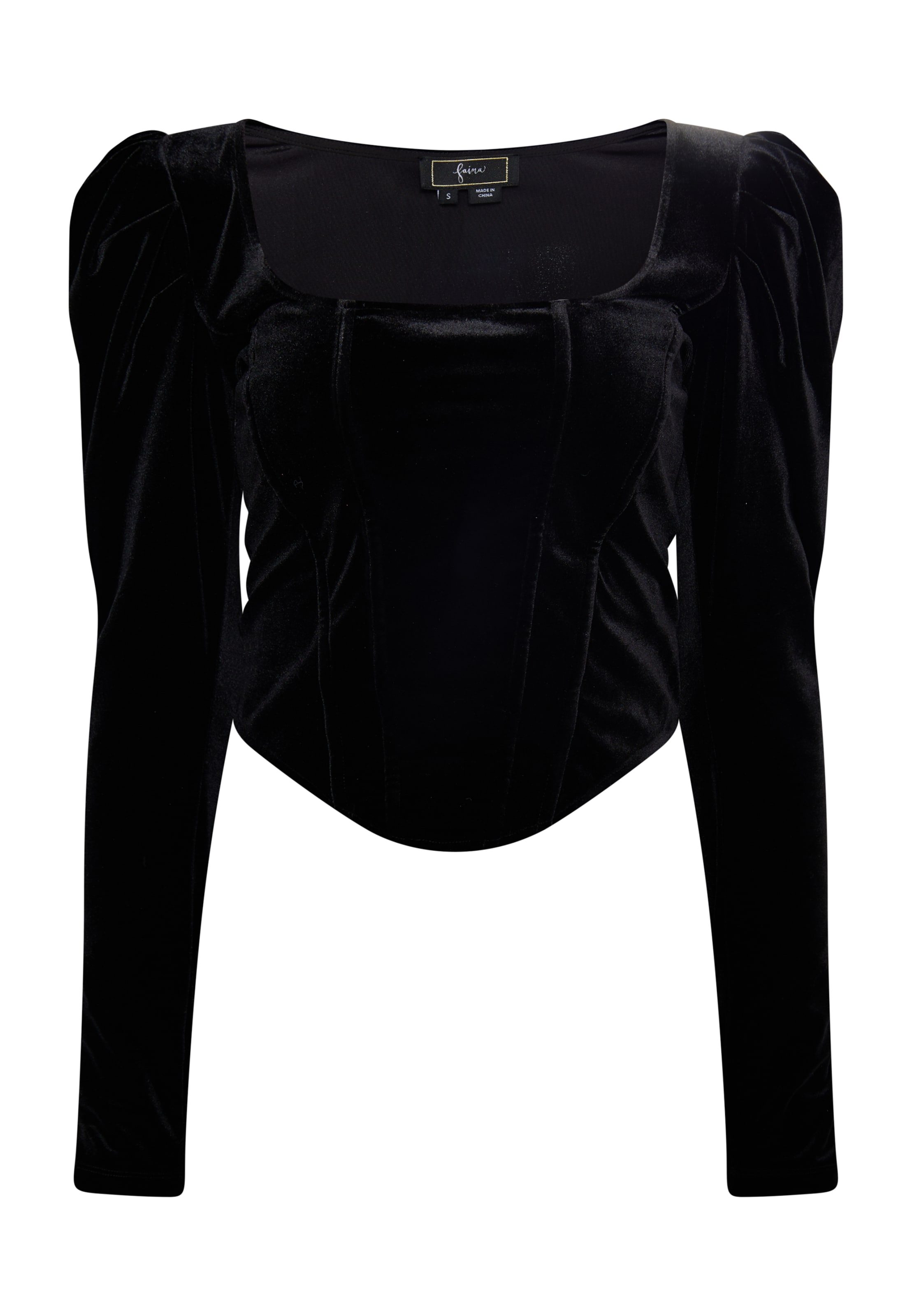 faina Majica | črna barva: sprednja stran