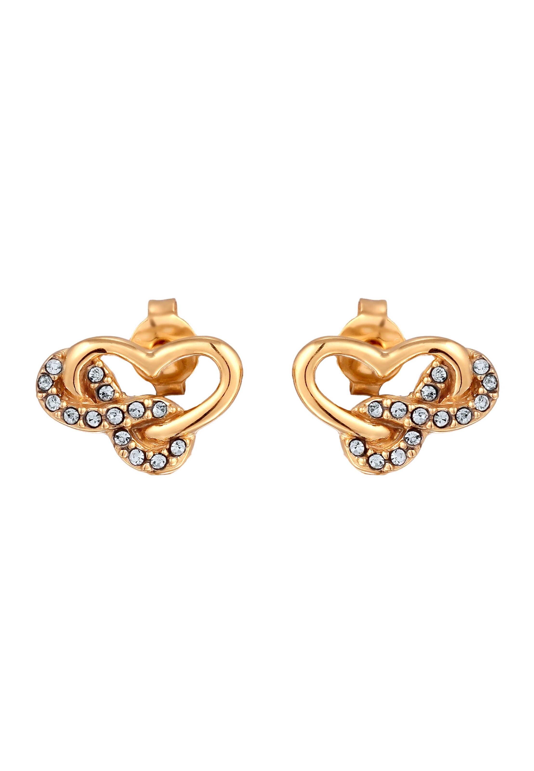 ELLI Ohrringe 'Herz mit Infinity' in Gold