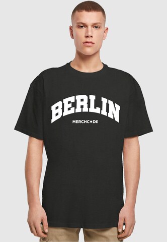 Merchcode Shirt 'Berlin' in Schwarz: Vorderseite