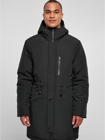 Parka mi-saison Urban Classics en noir : devant