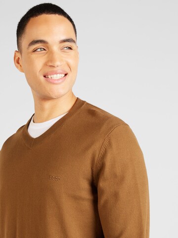 BOSS Sweater 'Pacello' in Brown