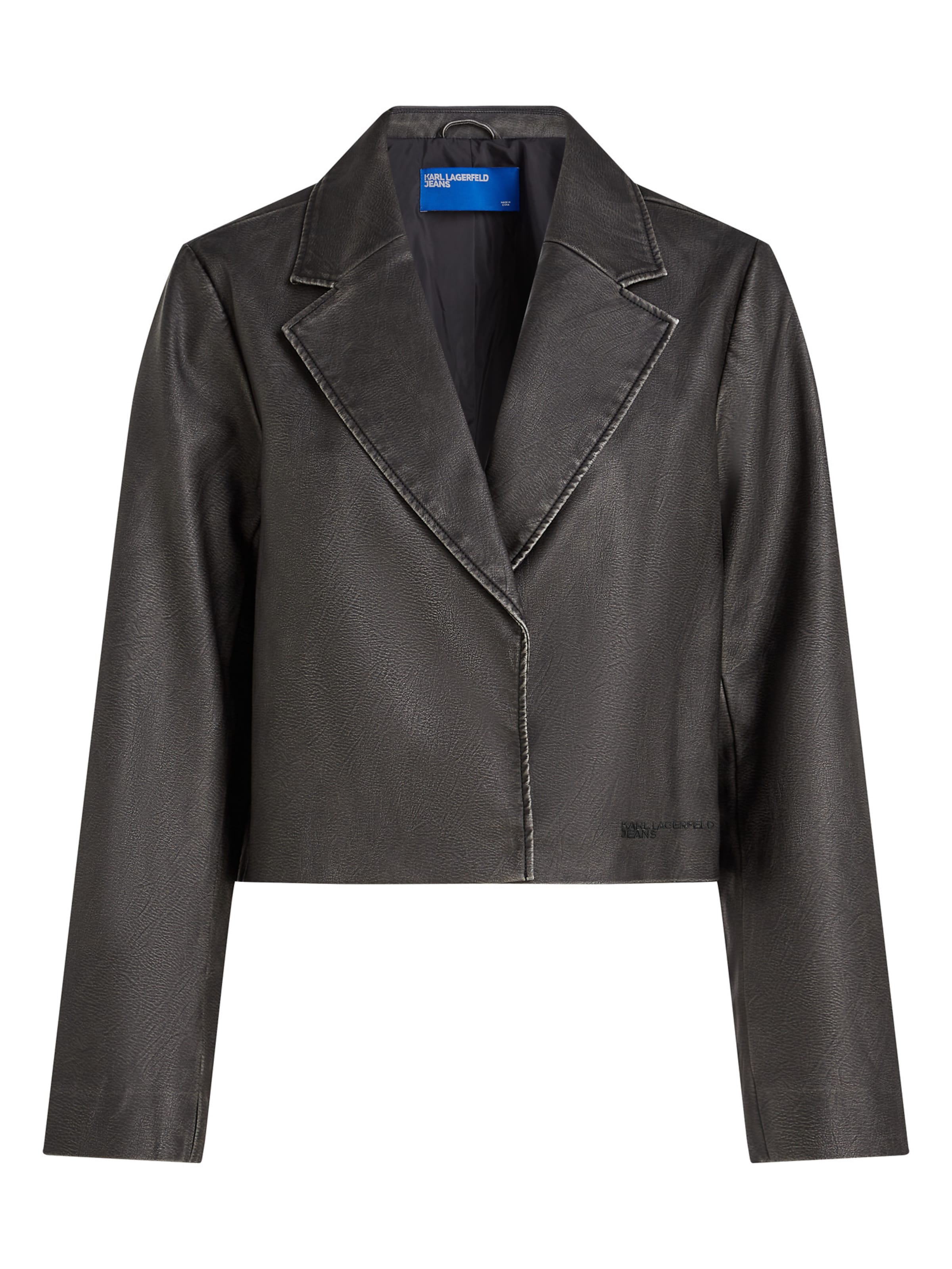 juoda KARL LAGERFELD JEANS Švarkas 'DISTRESSED': priekis