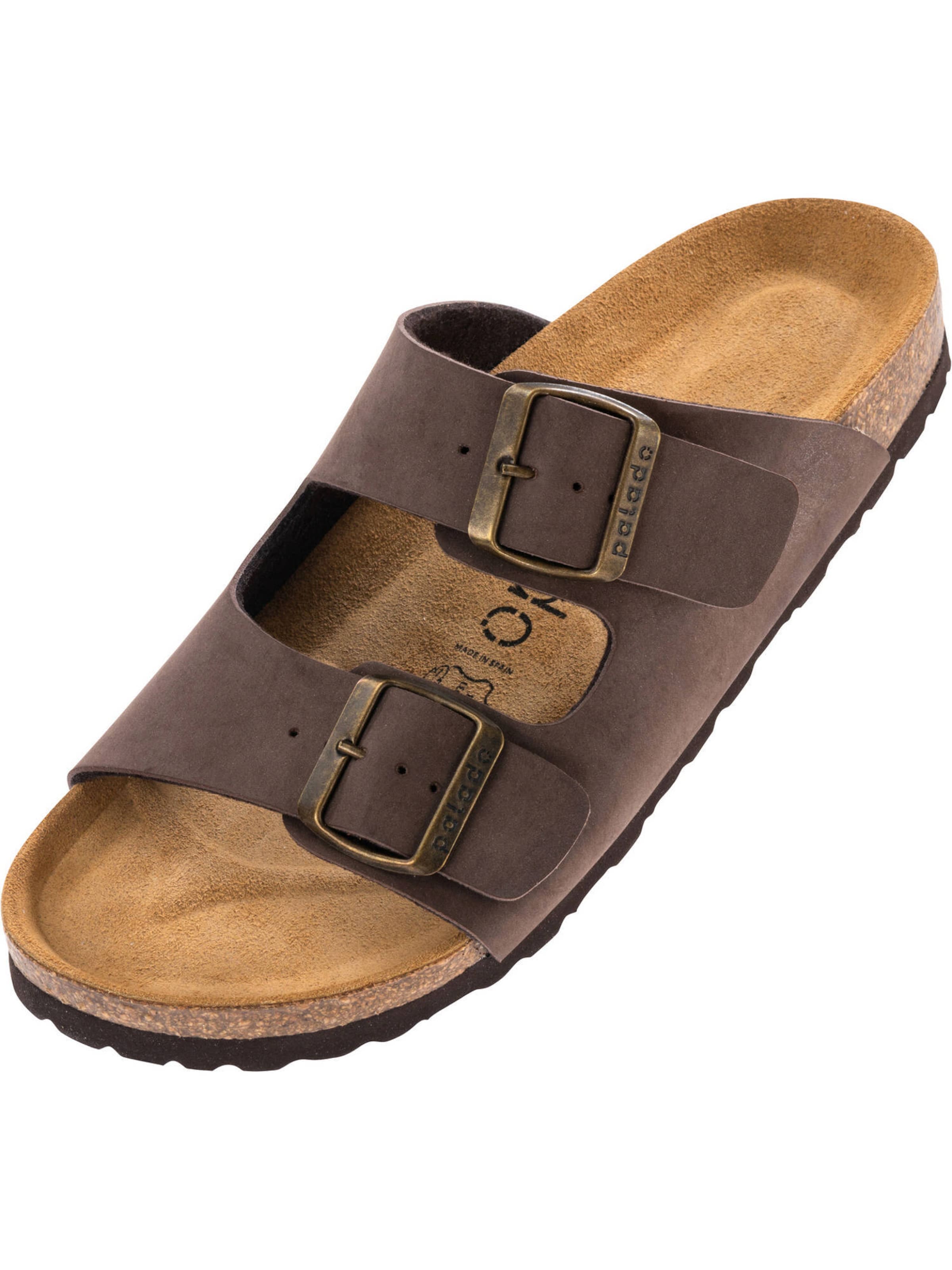 Palado Pantolette 'Korfu PF' in Braun: Vorderseite