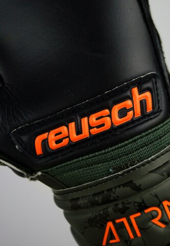 REUSCH Athletic Gloves 'Attrakt Silver' in Green