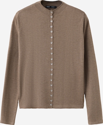MANGO Knit cardigan 'LUCALUS' in Brown: front