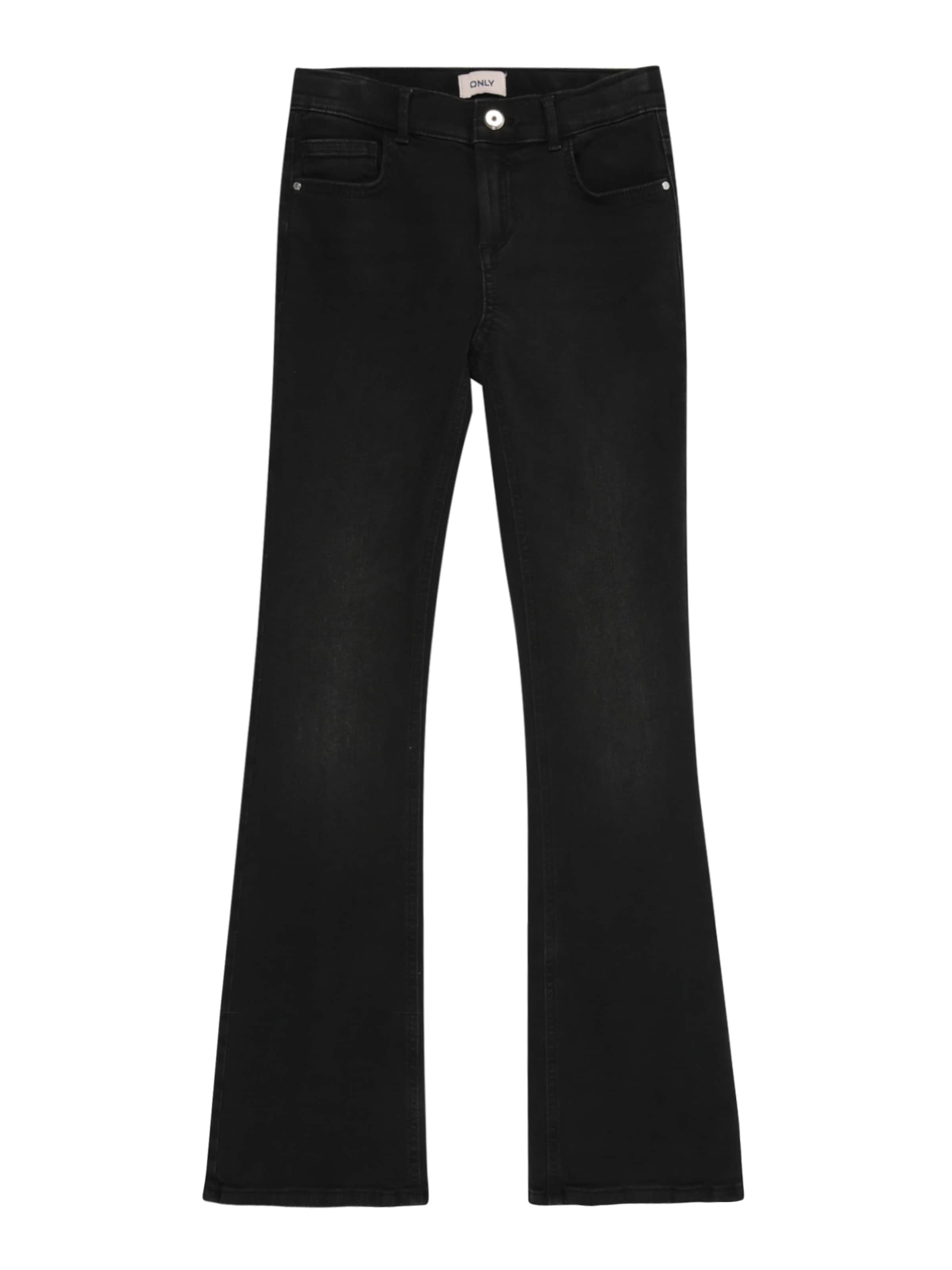 ONLY GIRLS Flared Jeans 'BLUSH' in Black: front