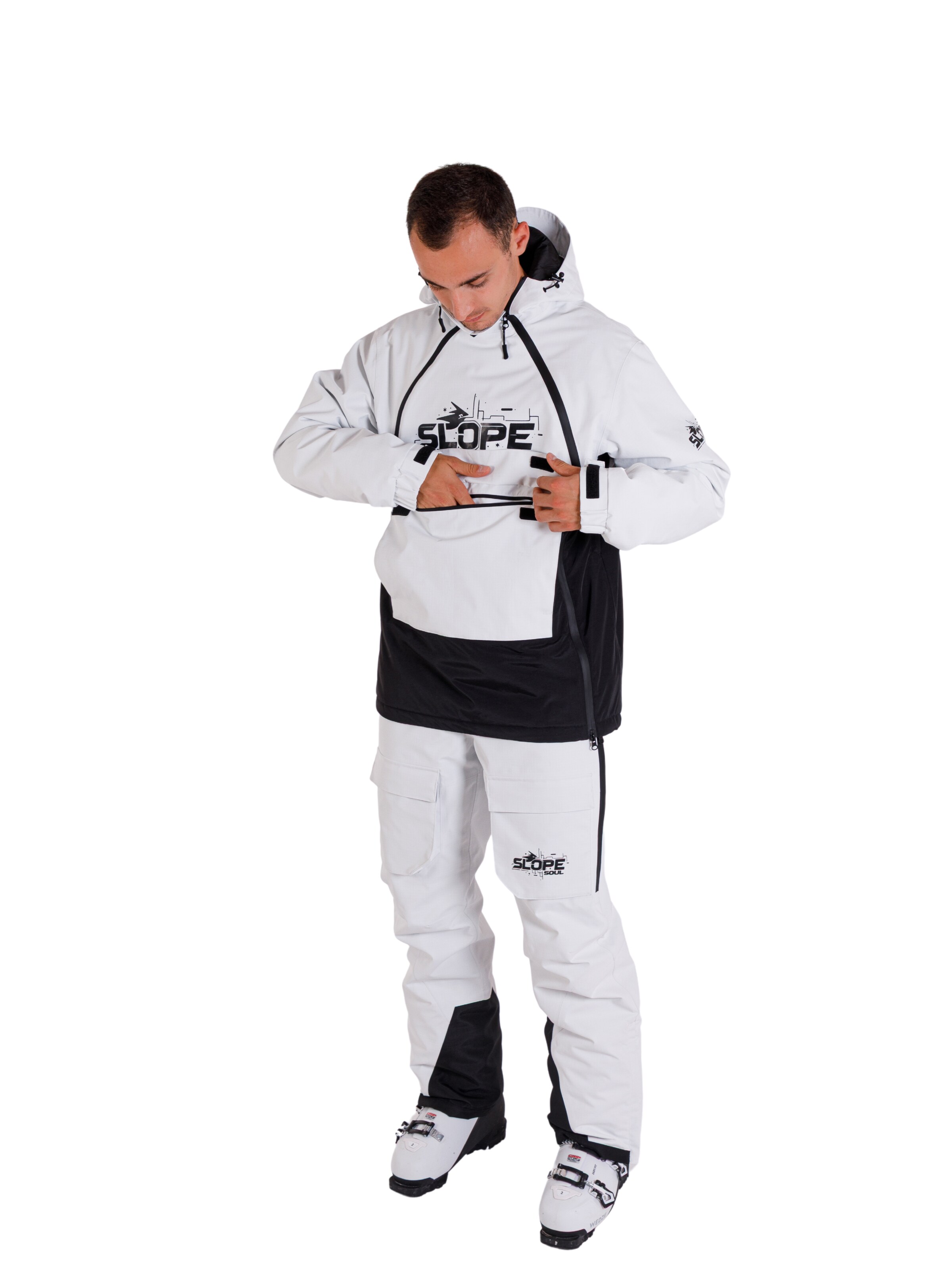 Giacca invernale 'Wick Ski & Snowboard Jacket' di Slope Soul in bianco