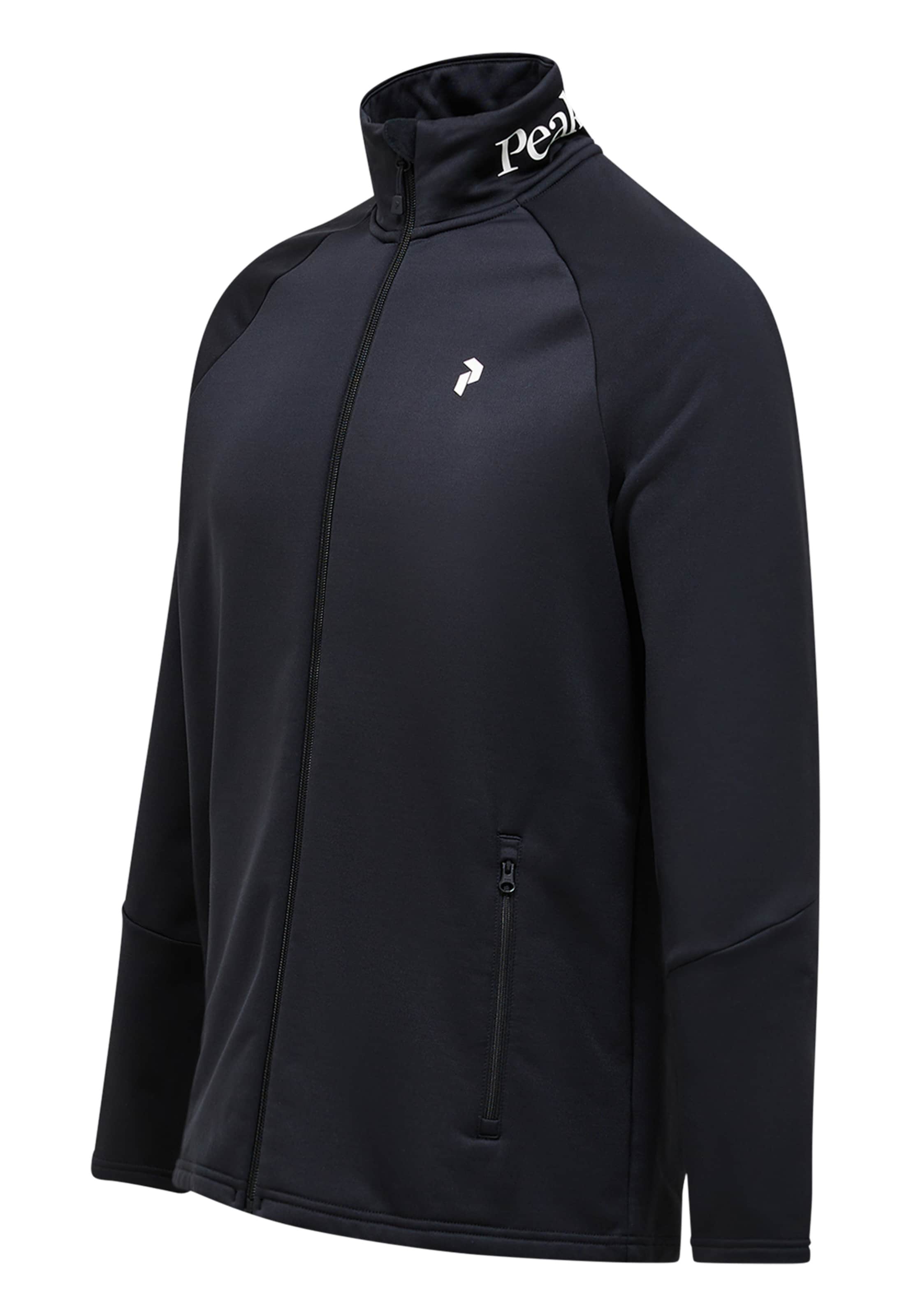PEAK PERFORMANCE Fleece jas in Zwart