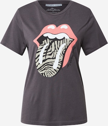 CATWALK JUNKIE Тениска 'Stones Zebra' в сиво: отпред