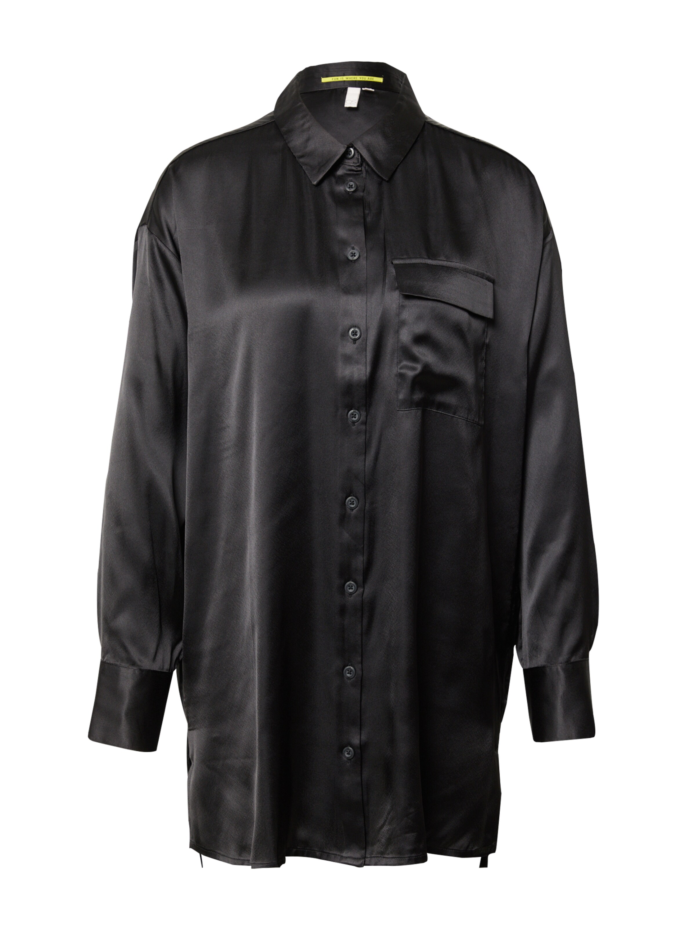 QS Bluse in Schwarz: Vorderseite