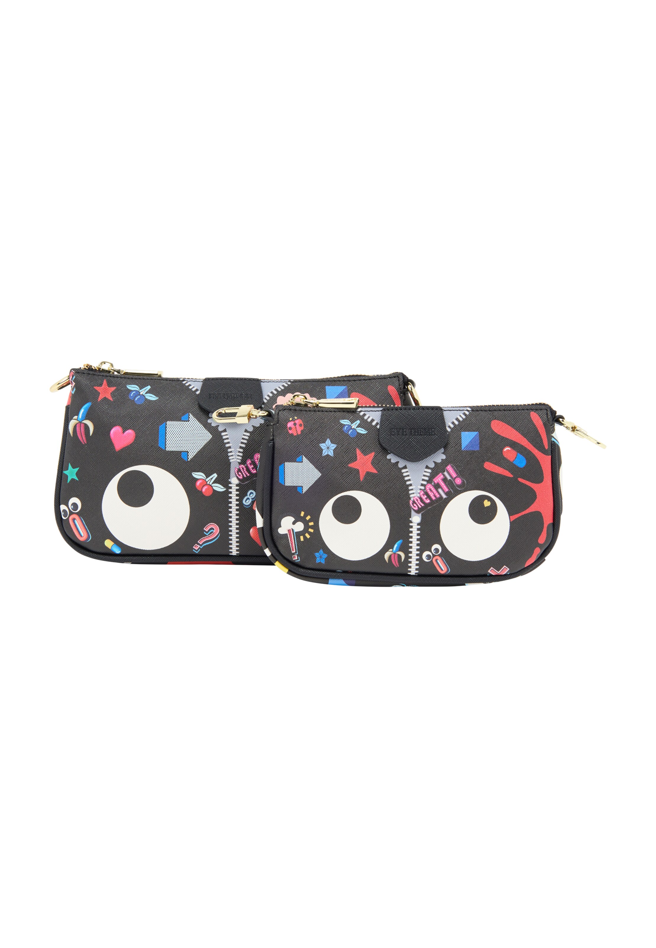 MYMO Õlakott 'Pop Eyetheme', värv must