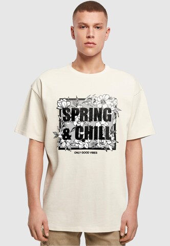 Merchcode Shirt 'Spring And Chill' in Beige: front