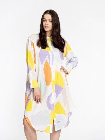 YOEK Blousejurk 'Flowly' in Wit: voorkant