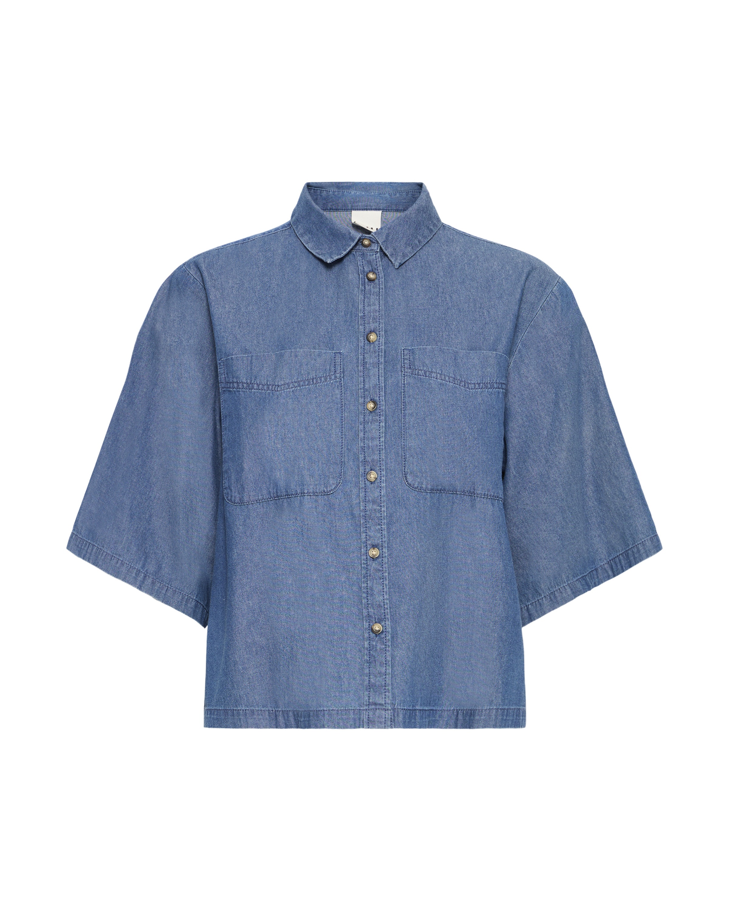 ICHI Blouse 'AURORA' in Blue: front