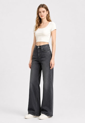 Wide leg Jeans di Elara in grigio