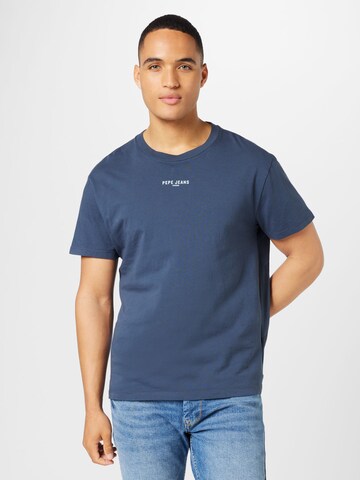 mėlyna Pepe Jeans Marškinėliai 'RAEVON': priekis