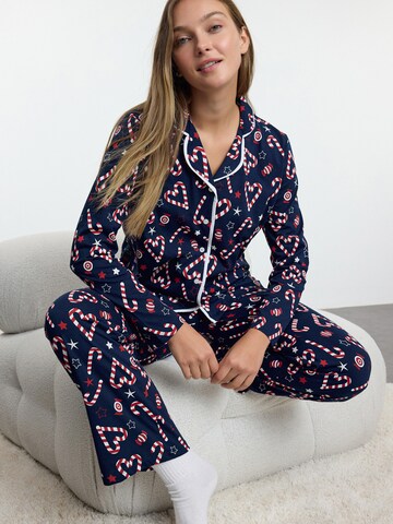 Trendyol Pidžaama, värv sinine: eest vaates
