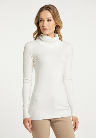 DreiMaster Klassik Sweater in White: front