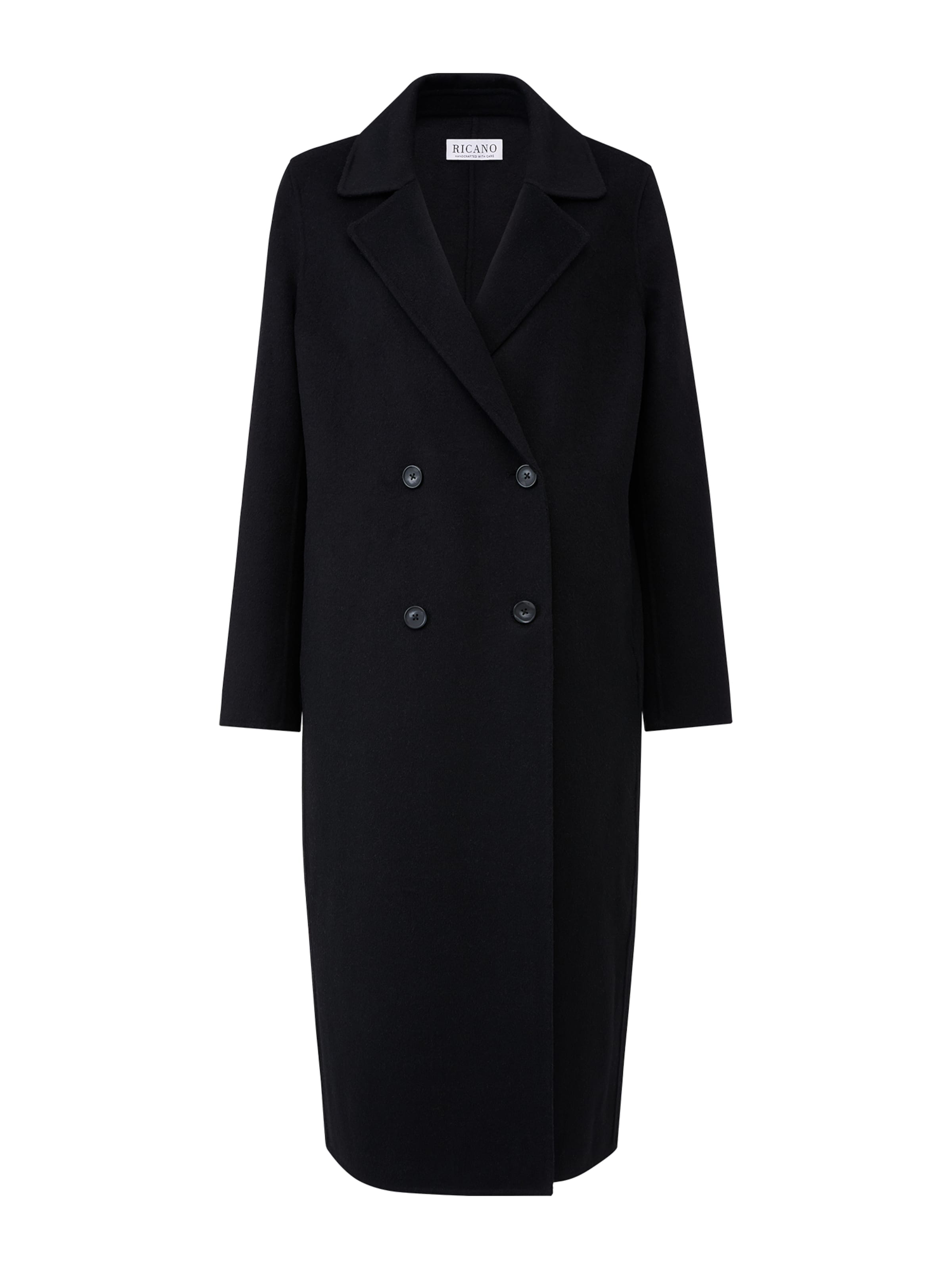 RICANO - Abrigo de entretiempo 'Clara' en negro: frente