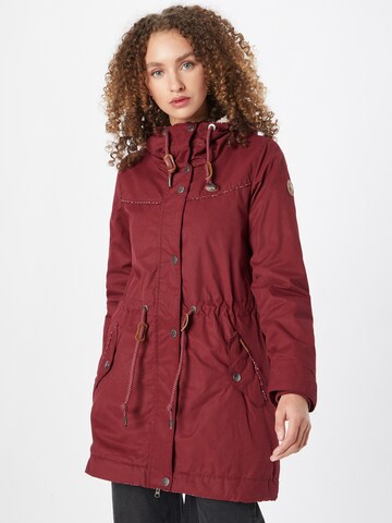 Parka d’hiver 'CANNY' Ragwear en rouge : devant