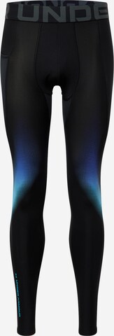 UNDER ARMOUR Skinny Sportbroek 'Novelty' in Zwart: voorkant