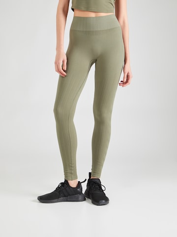 Hummel Skinny Športové nohavice 'MT DEFINE' - Zelená: predná strana