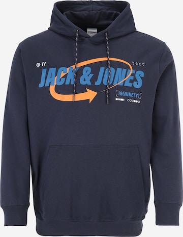 Jack & Jones Plus Sweatshirt in Blue: front