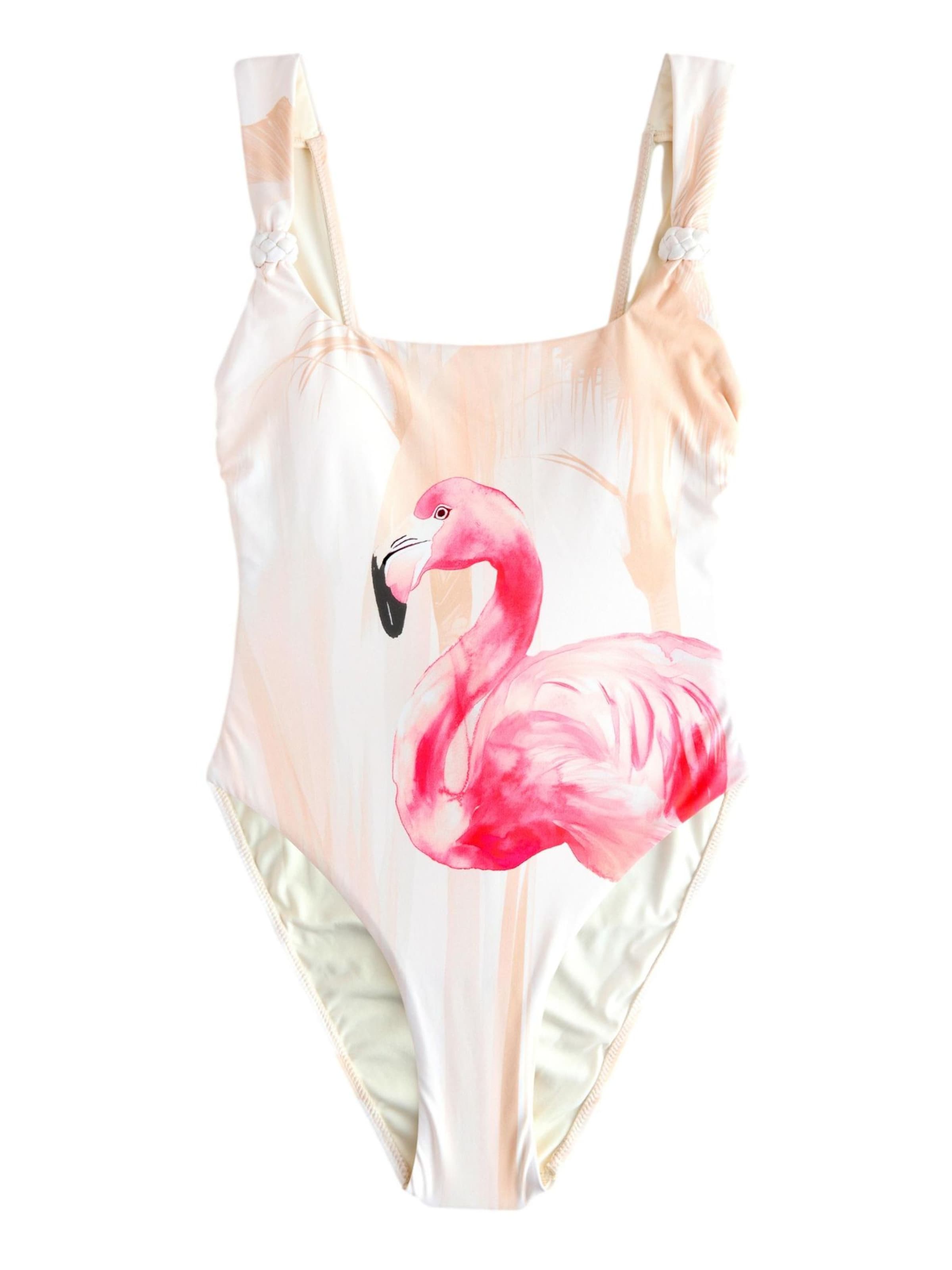 Next Ολόσωμο μαγιό σε ροζ / πούδρα / μαύρο / λευκό, Άποψη προϊόντος