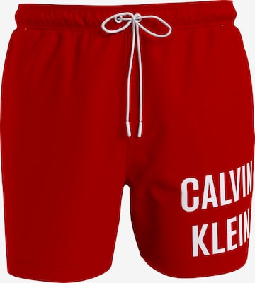 Calvin Klein Swimwear - Calções de banho em vermelho: frente