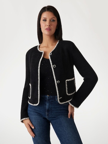 GUESS Knit Cardigan in Black: front