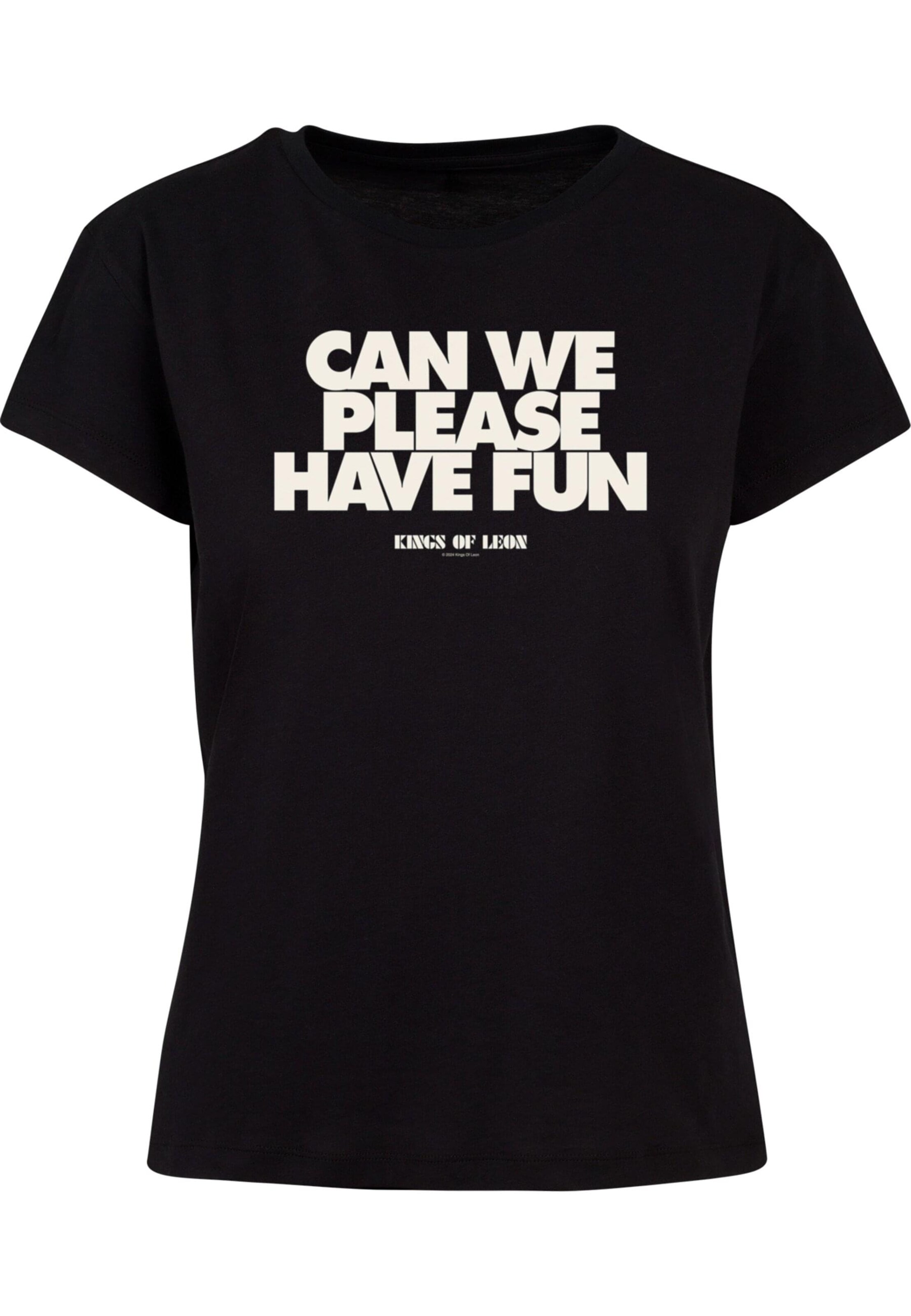 Merchcode Shirt 'Can We Please Have Fun' in Black: front
