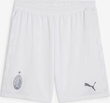 PUMA Regular Workout Pants 'AC Milan' in White: front