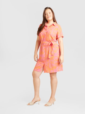 ONLY Carmakoma Shirt Dress 'LUX' in Pink: front