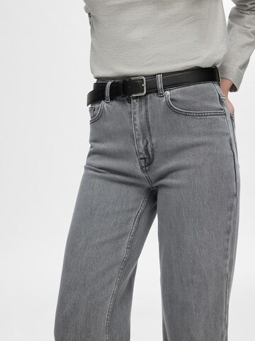 SELECTED FEMME Wide leg Jeans 'SLFALice' in Grey