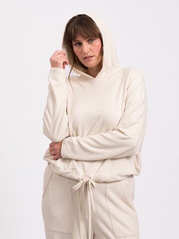 Lykkeland Atelier Hoodie 'soft' in Beige: Vorderseite