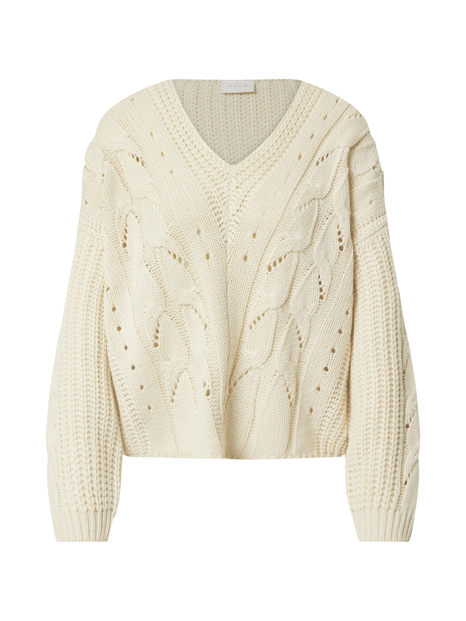 Swetry & dzianina A65xD VILA Pullover Orala w kolorze Beżowym 