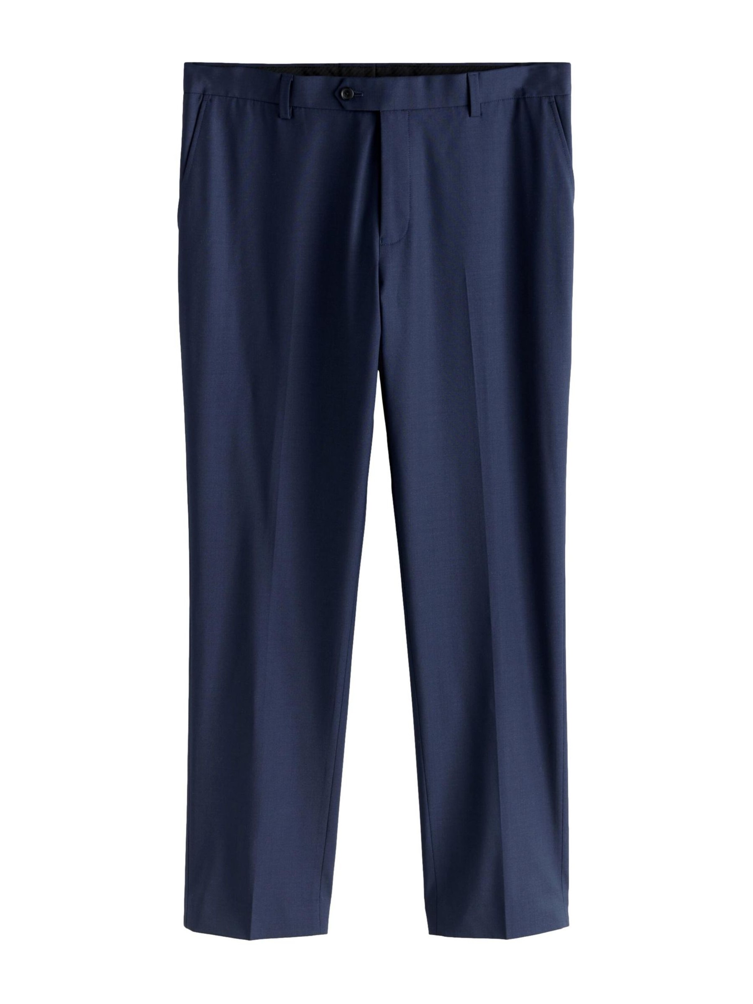 Next Pantalon à plis en bleu marine, Vue avec produit