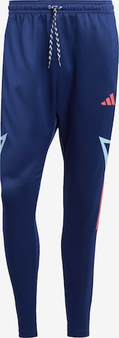 Coupe slim Pantalon de sport 'House Of Tiro Nations' ADIDAS SPORTSWEAR en bleu : devant