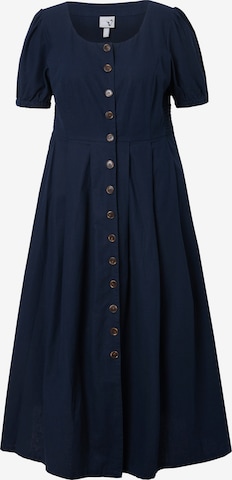 Ulla Popken Blousejurk in Blauw: voorkant