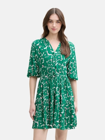 TOM TAILOR DENIM Jurk in Groen: voorkant