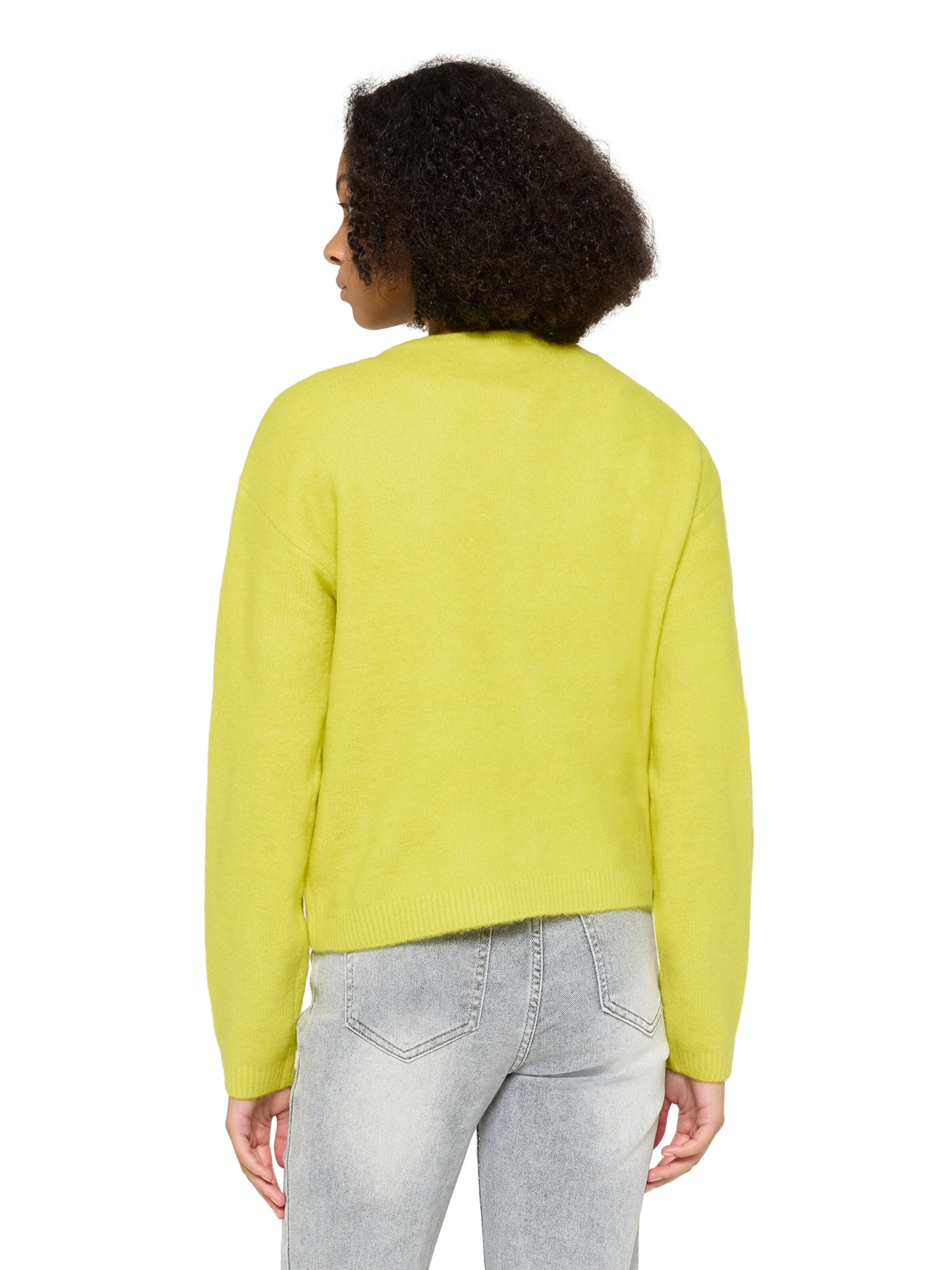 Cartoon Gebreid vest in Geel