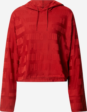 Sweat de sport PUMA en rouge : devant