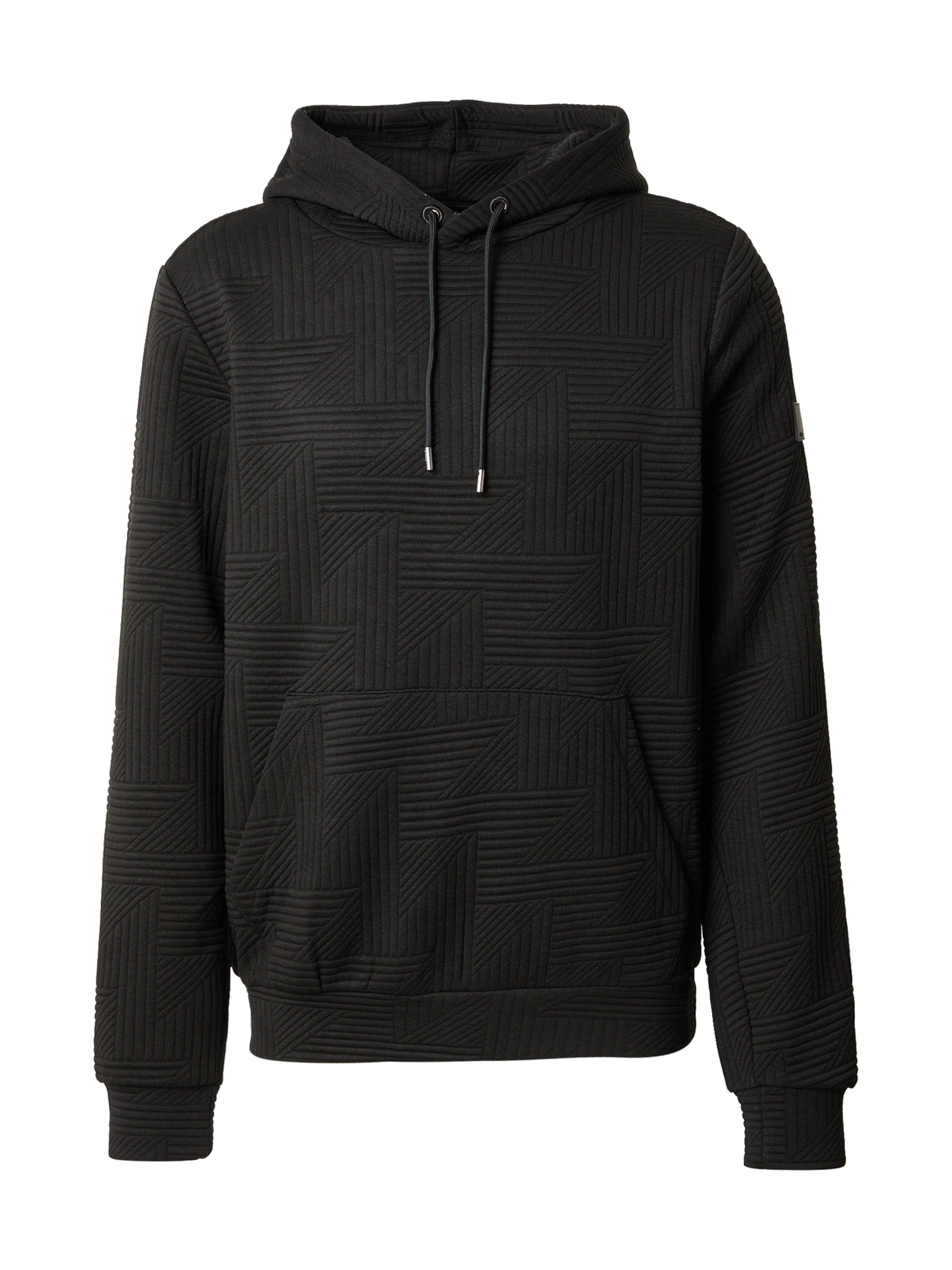 INDICODE JEANS Свитшот 'Huntsville' в Черный: спереди