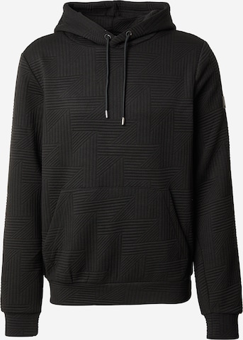 juoda INDICODE JEANS Megztinis be užsegimo 'Huntsville': priekis