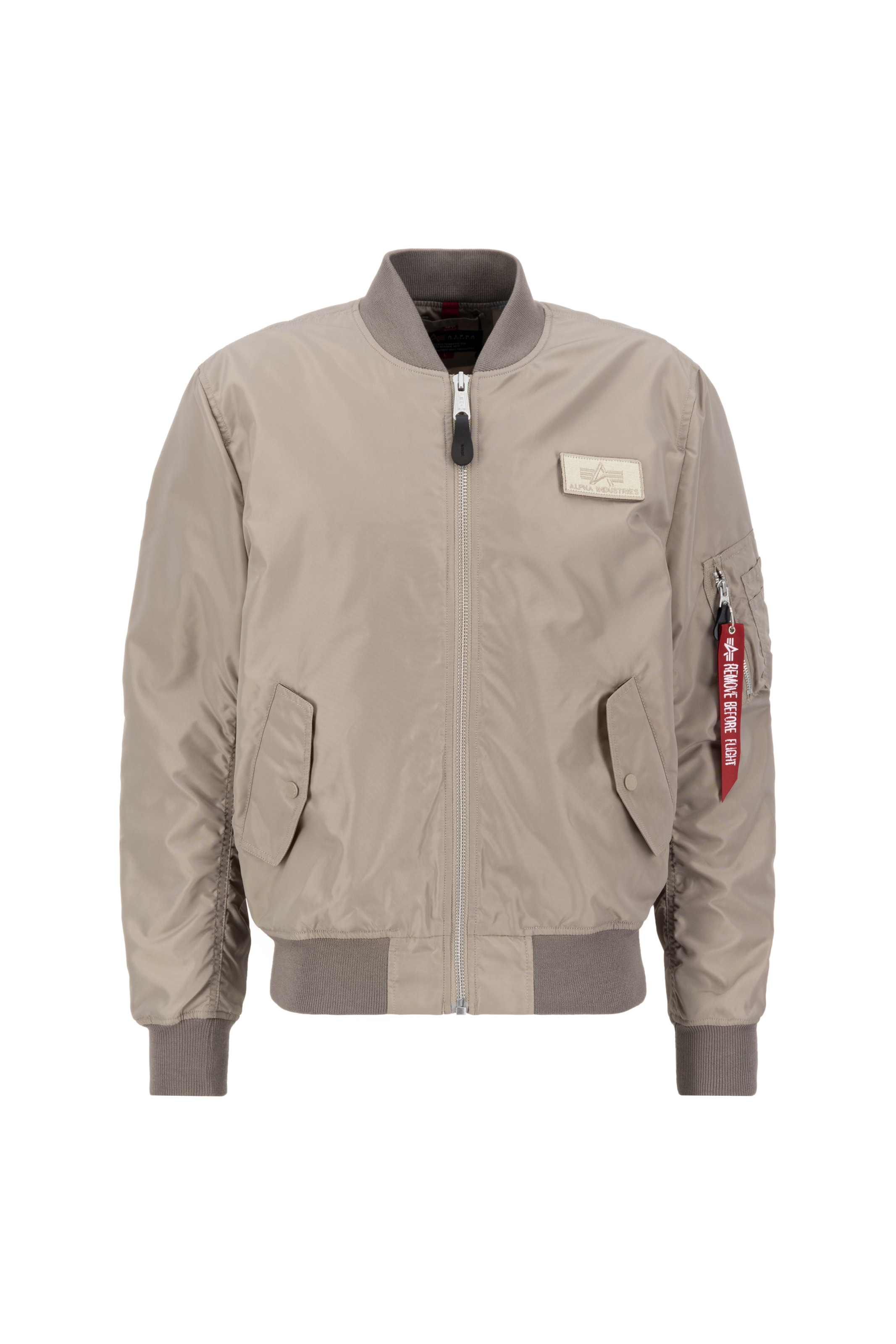 ALPHA INDUSTRIES Overgangsjakke i beige: forside